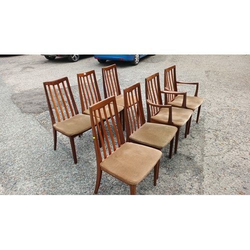 467 - 7 x G-Plan dining chairs inc. 2 armchairs.