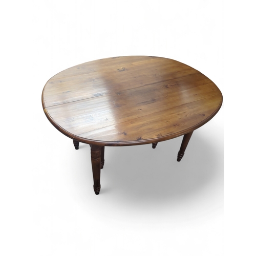 37 - Mahogany table. Fully extended with 5 leafs - 3.6m by 134cm by 79cm.