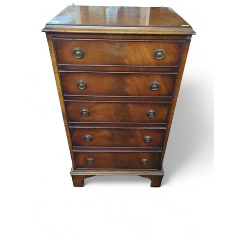 87 - 5 drawer chest. W53cm D39cm H94cm.