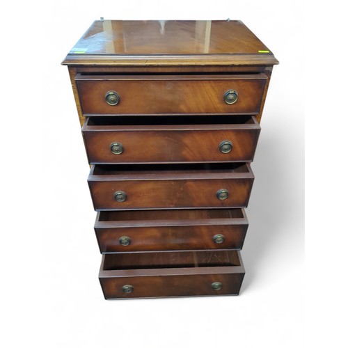 87 - 5 drawer chest. W53cm D39cm H94cm.