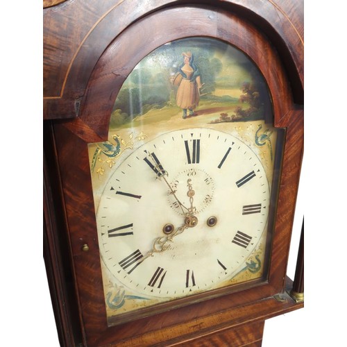 14 - A C19 longcase clock, by John Tomlin's of Horncastle. H196cm.