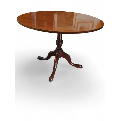 45 - Circular flip-top table. Diameter 99cm H71cm.