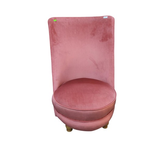 57 - Pink upholstered low chair