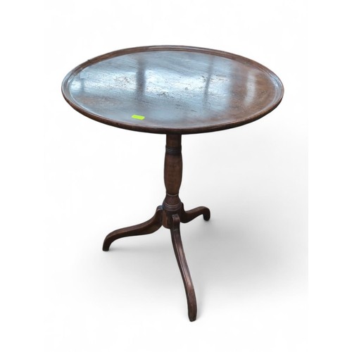 82 - Circular flip top wine table. Diameter 84cm H73cm.