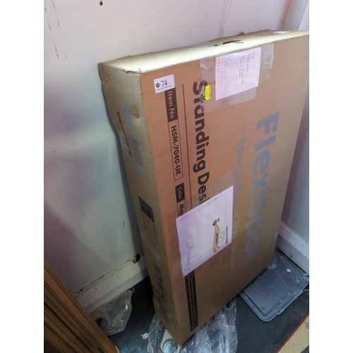 74 - Flexispot standing desk H5M-7040-UK, in box as new