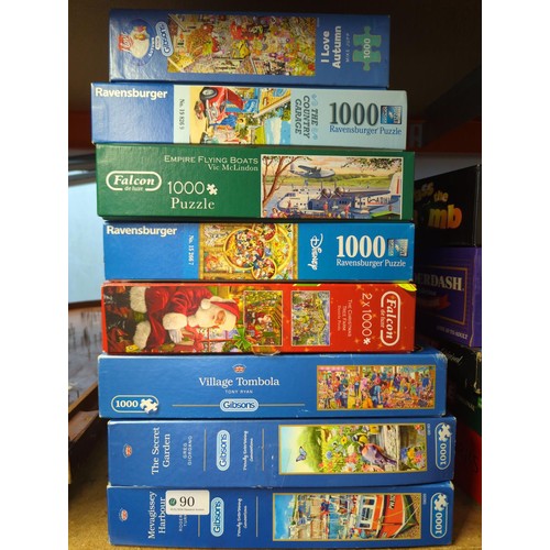 90 - Eight jigsaw puzzles inc. Gibsons and Ravensburger