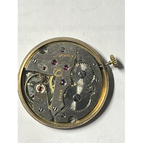 1 - 9ct gold cased Majex incabloc watch, the silvered dial with Arabic numerals and subsidiary seconds a... 