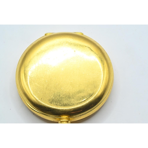 32 - Waltham Giant gold plated cased keyless wind full hunter pocket watch, circa 1913, the white enamel ... 