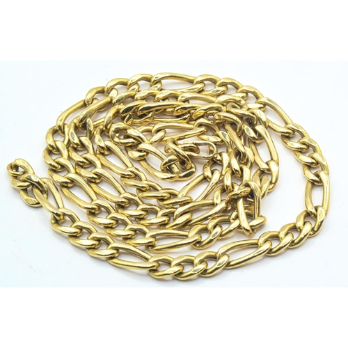 118 - Scrap 18ct gold figaro neck chain, stamped 750, missing clasp, 9.14 grams