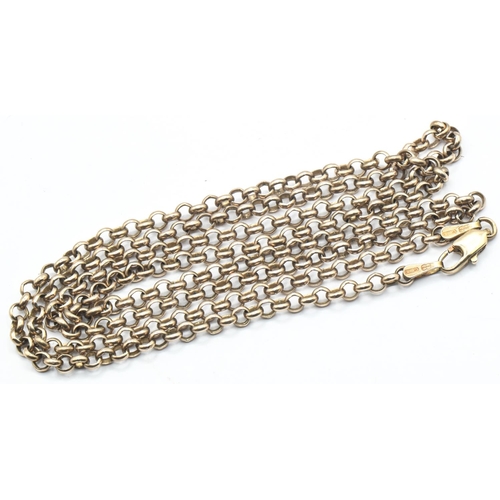 208 - UnoArre Italian 9ct gold belcher neck chain, stamped UNOAERRE 375, length 545mm, 8.15 grams