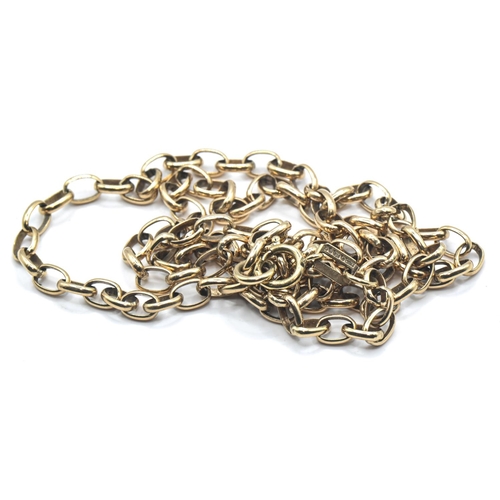 211 - 9ct gold oval cable link neck chain, Birmingham hallmarks, length 460mm, 6.19 grams