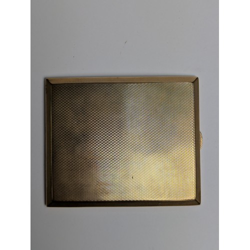 237 - Edward VIII 9ct gold cigarette case, B&S, Birmingham 1940, of rectangular form with engine turne... 