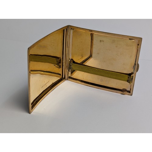 237 - Edward VIII 9ct gold cigarette case, B&S, Birmingham 1940, of rectangular form with engine turne... 