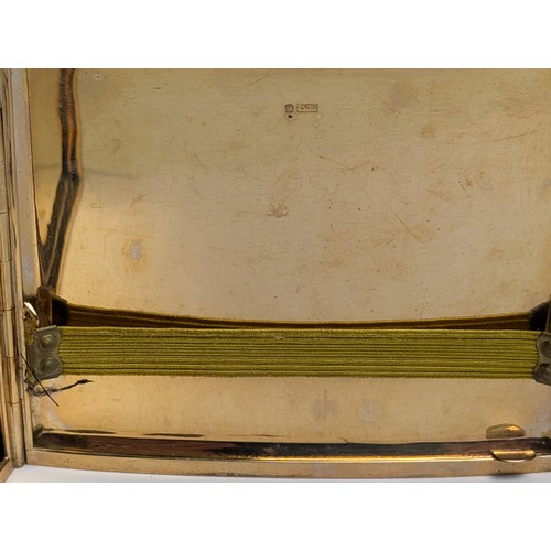 237 - Edward VIII 9ct gold cigarette case, B&S, Birmingham 1940, of rectangular form with engine turne... 