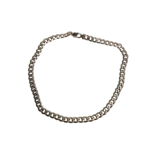 283 - Heavy silver curb link necklace, marked 925, 69.55 grams, length 505mm