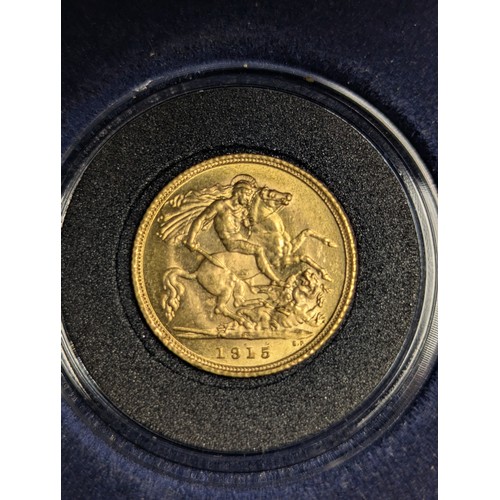 299 - George V 1915 Sydney mint half sovereign