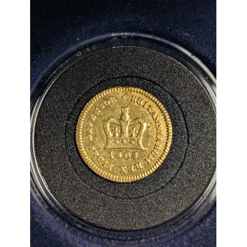 314 - George III 1802 1/3 guinea, 2.73 grams