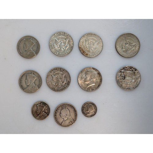 324 - Six USA silver half dollars, including 1963-1965 & 1969, Denver & Philadelphia mint, togethe... 