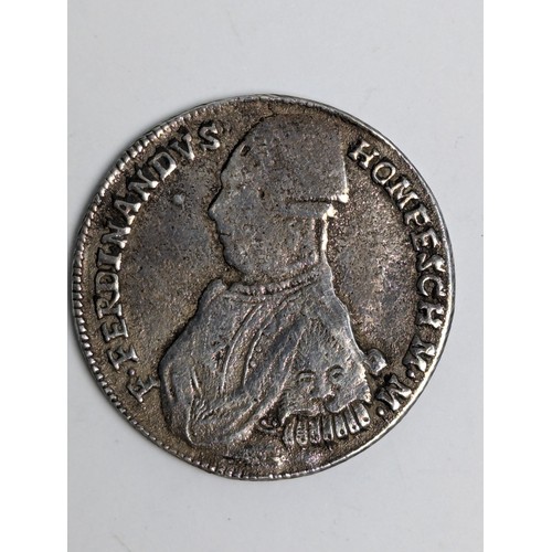 327 - Maltese 1798 30 tari silver coin, diameter 40mm, 27.3 grams