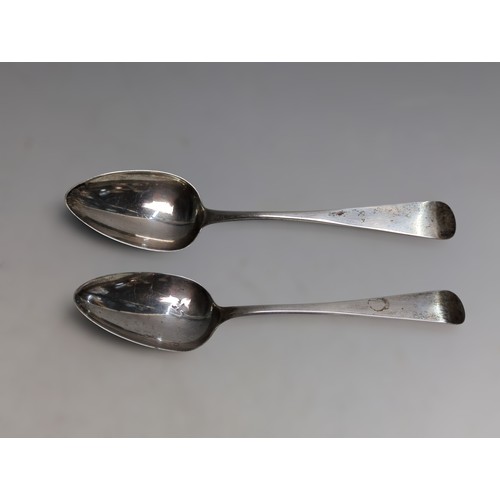 342 - Two silver Old English pattern serving spoons, hallmarked  W.W Exeter 1819 and Exeter and IW Ex... 