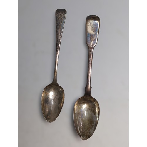 344 - Seven assorted silver teaspoons, various makers and dates, including George III, George IV, Wil... 