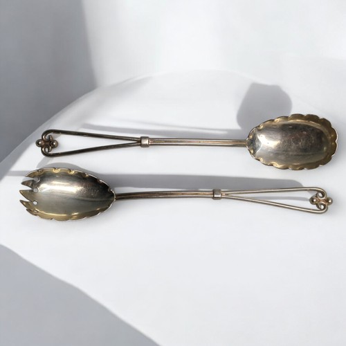 360 - Pair of late Victorian salad servers, Thomas Latham & Ernest Morton, Birmingham 1893, gross weig... 