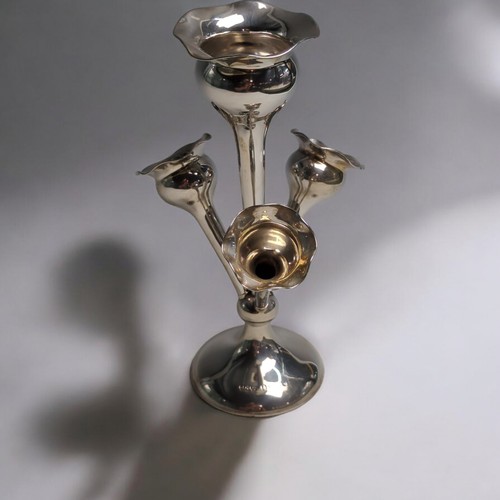 403 - George V silver epergne, Joseph Gloster Ltd, Birmingham 1911, height 20cm, weighted, gross weight 25... 