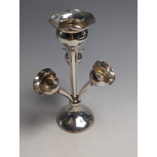 403 - George V silver epergne, Joseph Gloster Ltd, Birmingham 1911, height 20cm, weighted, gross weight 25... 