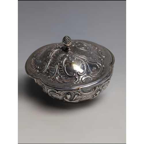 408 - Late 19th century German export silver box, import hallmarks for John George Smith, London 1899,&nbs... 