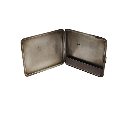 424 - George V silver engine-turned cigarette case, J.M., Birmingham 1931, initialled to one corner, 9.5 x... 