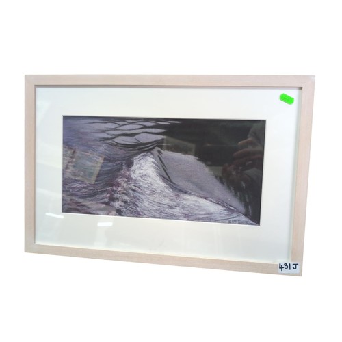 431J - Rita Smith (contemporary), pastel on paper titled verso 'Purple Wake', signed lower right, framed 56... 