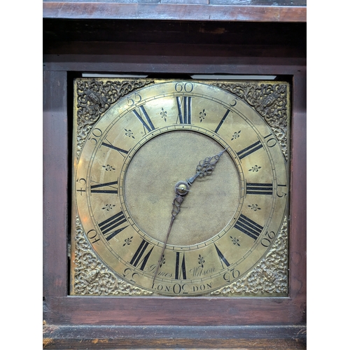 18 - James Wilson  London long cased clock 50cm by 21cm by 202cm