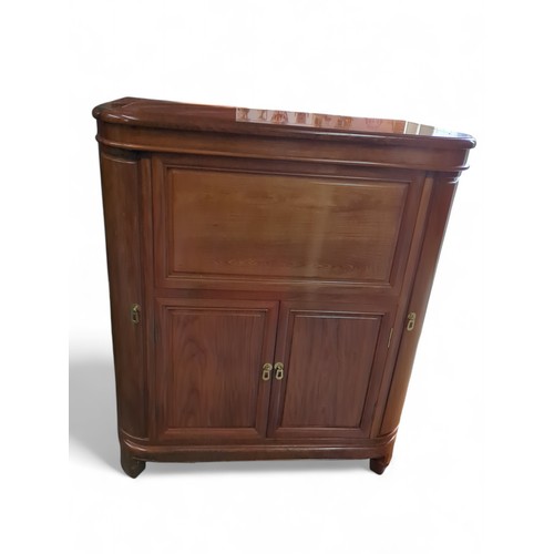 25 - Rosewood cocktail cabinet with various storage drawers and cupboards for a variety of glasses/bottle... 