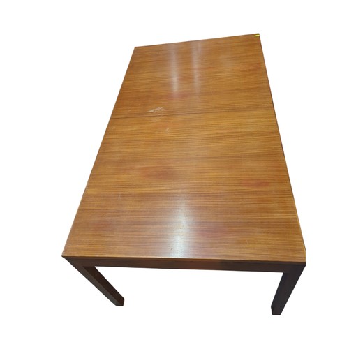 31 - Extendable dining table. Mid-century-style. Marked Beautility Sept 1971 to base. W92cm L168cm (unext... 