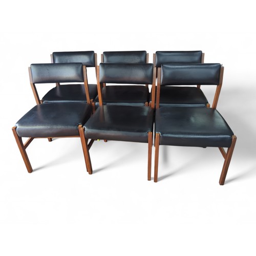 32 - Set of 6 mid-century teak dining chairs + 1 carver by Foster & Son, probably designed by Alfred ... 