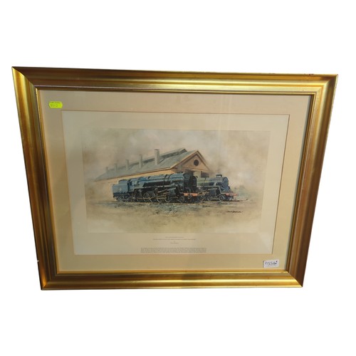 554 - David Shepherd signed print 'The East Somerset Railway', framed 64 x 50cm