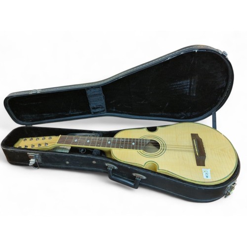 625 - 10-string Puerto Rican Cuatro semi-acoustic guitar in hard case.