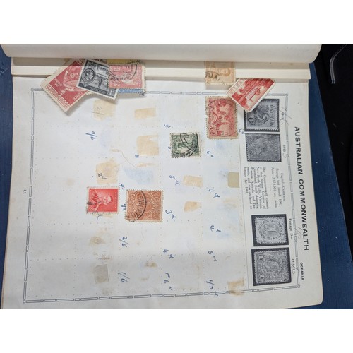 671 - Part filled album of used world stamps