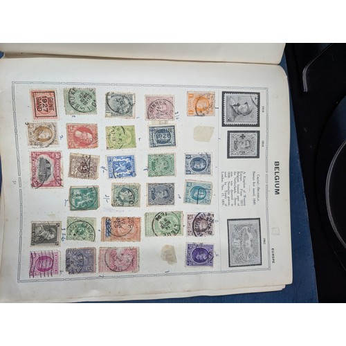 671 - Part filled album of used world stamps