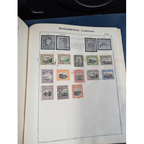 671 - Part filled album of used world stamps