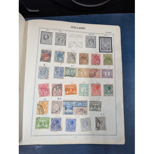 671 - Part filled album of used world stamps