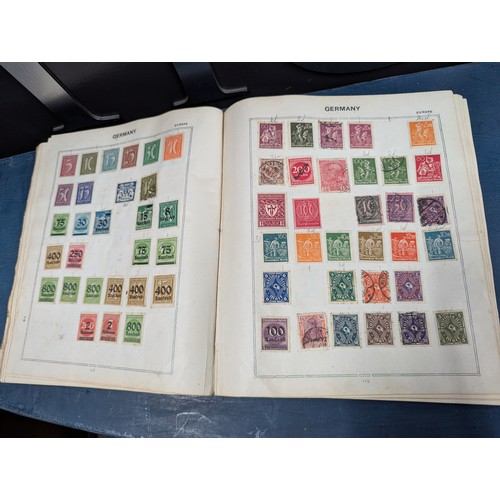 671 - Part filled album of used world stamps