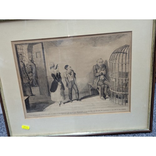 583 - Series of eight etchings after George Cruikshank 'The Bottle', framed 47.5 x 39cm