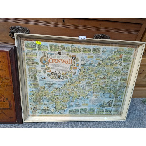 592 - Three various maps of southern England, (largest Cornwall) 66 x 51cm