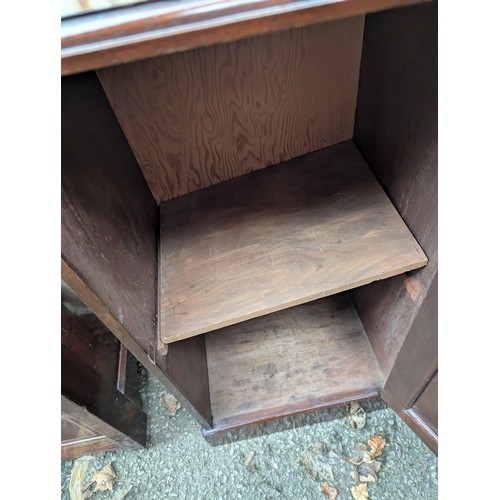 250 - 2 shelf cupboard. W41cm D33cm H76cm.