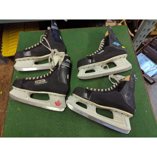 112 - 2 pairs of Bauer ice skates size 8.