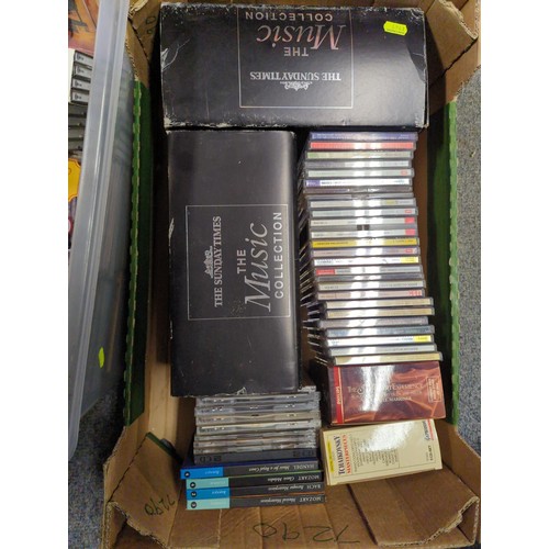 28 - 2 boxes of mainly classical CDs.