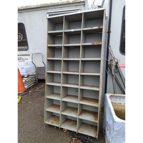 324 - Metal 24 compartment unit. w91cm h181cm