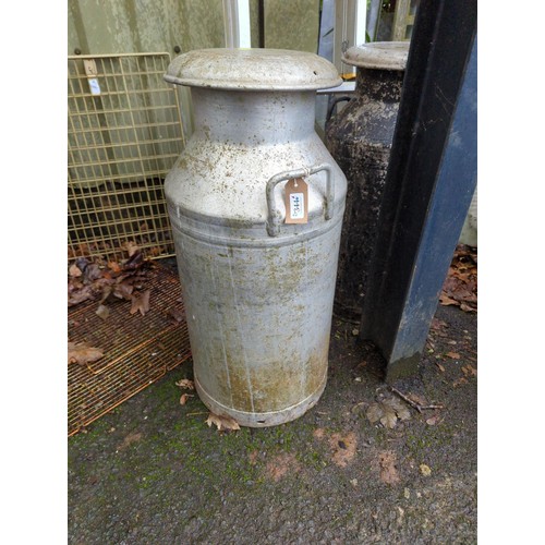 344 - Milk churn H74cm No markings 