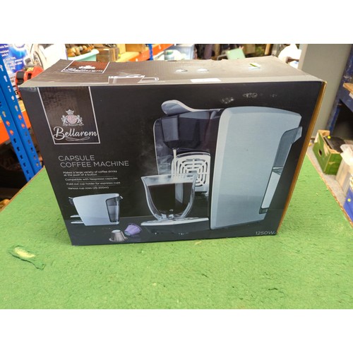 48 - Bellarom capsule coffee machine. 1250W. As new, in box. 